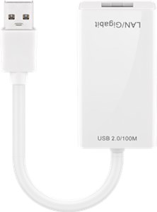 USB 2.0 Fast Ethernet Netzwerkkonverter, weiß USB 2.0 Fast Ethernet Netzwerkkonverter, weiß