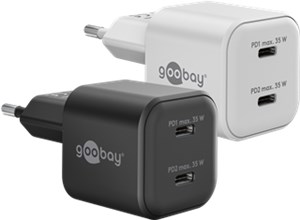 USB-C™ PD GaN Dual-Schnellladegerät Nano (35 W) weiß USB-C™ PD GaN Dual-Schnellladegerät Nano (35 W) weiß