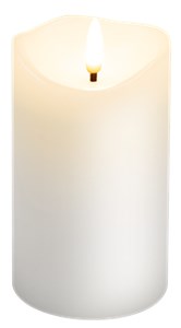 LED-Echtwachskerze, weiß, 7,5 x 12,5 cm LED-Echtwachskerze, weiß, 7,5 x 12,5 cm