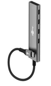 Slim 4-portowy koncentrator USB, USB-C™ na USB-C™, 5 Gbit/s Slim 4-portowy koncentrator USB, USB-C™ na USB-C™, 5 Gbit/s