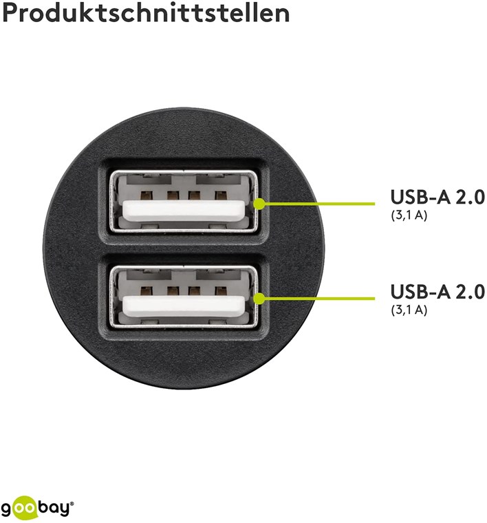 Dual-USB Auto-Ladegerät (15,5 W)  Elektronik-Zubehör Großhändler