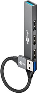 Slim 4-portowy koncentrator USB, USB-A na USB-A, USB 3.2