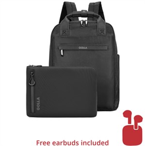 Set Sac à Dos et Housse pour Portable 13 Pouces, Black