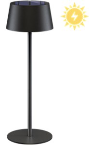 Lampe de Table à LED sans Fil Solaire, noir