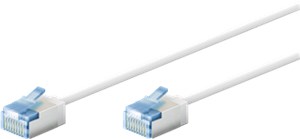 Ultra-elastyczny CAT 6A kabel krosowy, slim, U/FTP, biały