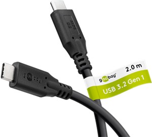 USB-C™ Cable, USB 3.2, 60 W, 5 Gbit/s, Power Delivery, 2 m