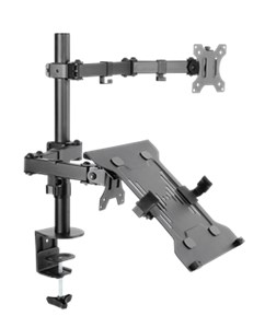 Monitor Mount with Laptop Arm Flex, black