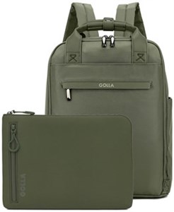 Set aus Rucksack und Laptop-Sleeve 14 Zoll, Grün