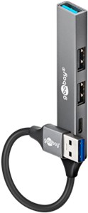 Slim 4-portowy koncentrator USB, USB-A na USB-C™/USB-A, USB 3.2