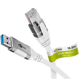 Kabel Ethernet USB-A 3.0 do RJ45, 10 m