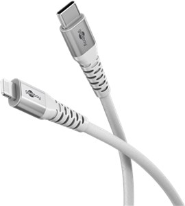 Kabel tekstylny Lightning USB-C™ z metalowymi złączami, 0,5 m