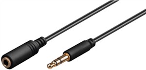 Kabel przedłużający do słuchawek i audio AUX, 3,5 mm 3-pin, wąski