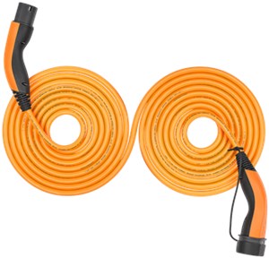 Type 2 Self-Retracting Charging Cable, up to 22 kW, 7 m, orange