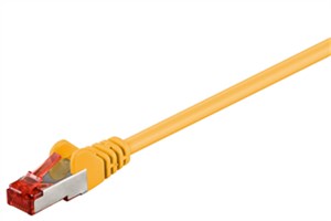 CAT 6 kabel krosowy S/FTP (PiMF), żółty, 0,25 m