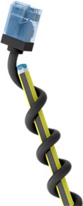 Ultra-Flexible CAT 6A Patch Cable, Slim, U/UTP, black