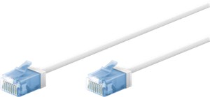 Ultra-elastyczny CAT 6A kabel krosowy, slim, U/UTP, biały