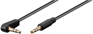 Câble de Connexion Audio AUX, 3,5 mm Stéréo 3 Broches, Slim, CU, Coudé