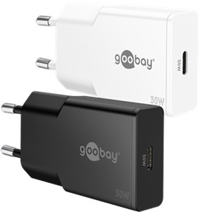 USB-C™ PD GaN Schnellladegerät Slim (30 W) schwarz USB-C™ PD GaN Schnellladegerät Slim (30 W) schwarz