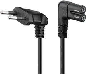 Connection Cable with Europlug for Sonos Speaker, 90°, 1 m, black