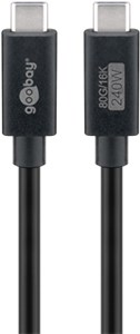 Câble USB-C™, USB4™ Version 2.0, 240 W, 80 Gbit/s, Power Delivery, 1,2 m