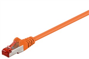 CAT 6 Câble Patch, S/FTP (PiMF), orange, 0,15 m