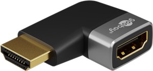 HDMI™-Winkeladapter 90° horizontal, 8K @ 60 Hz, vergoldet